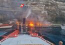 Veliero in fiamme a Lampedusa: intervento della Guardia Costiera
