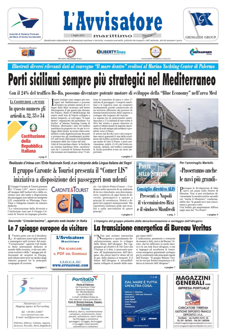 L'Avvisatore marittimo dell'1 luglio 2024