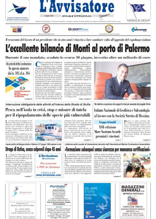 L'Avvisatore marittimo edll'1 luglio 2025